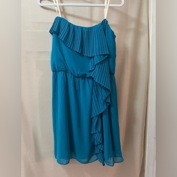 🔴BCBG new strapless turquoise mini dress size medium - Picture 1 of 8